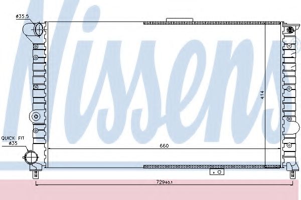 Радиатор охлаждения двигателя NISSENS 60054
