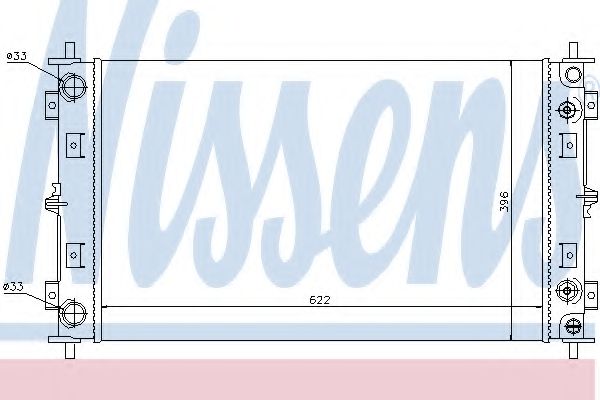 Радиатор охлаждения двигателя NISSENS 60981A