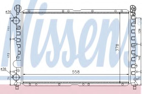 Радиатор охлаждения двигателя NISSENS 60057