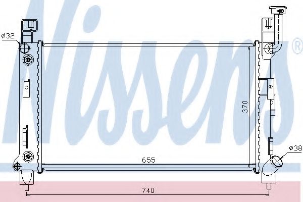 Радиатор охлаждения двигателя NISSENS 60992