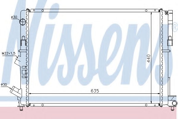 Радиатор охлаждения двигателя NISSENS 63838