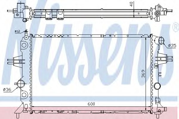 Радиатор охлаждения двигателя NISSENS 63249A
