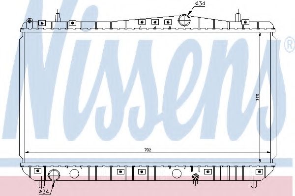 Радиатор охлаждения двигателя NISSENS 61664