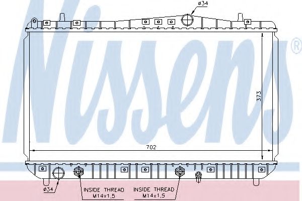 Радиатор охлаждения двигателя NISSENS 61665