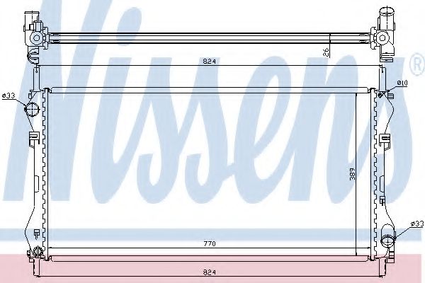 Радиатор охлаждения двигателя NISSENS 62046A