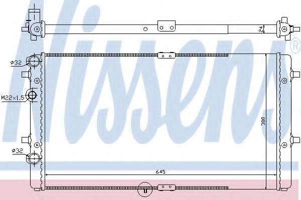 Радиатор охлаждения двигателя NISSENS 67301