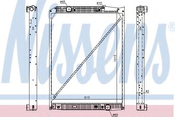 Радиатор охлаждения двигателя NISSENS 62791A