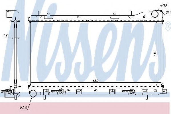Радиатор охлаждения двигателя NISSENS 67707A