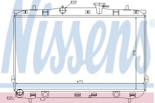 Радиатор охлаждения двигателя NISSENS 67024