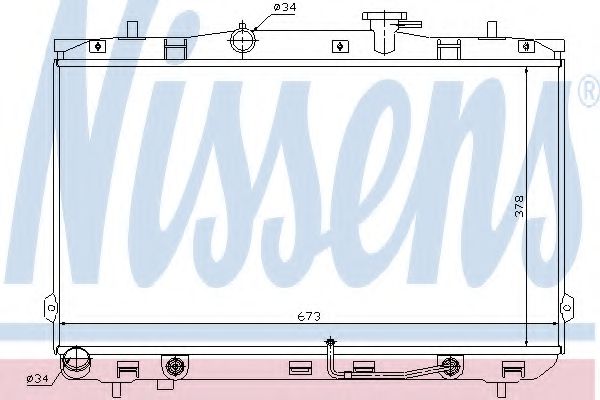 Радиатор охлаждения двигателя NISSENS 67025