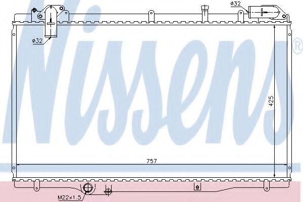 Радиатор охлаждения двигателя NISSENS 63791