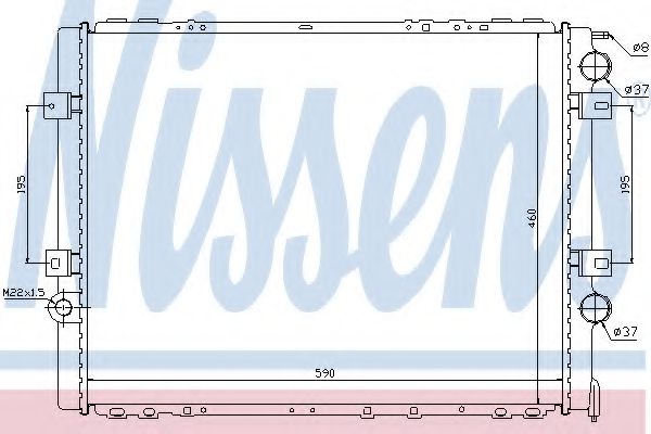Радиатор охлаждения двигателя NISSENS 63859
