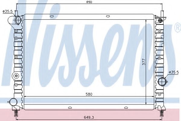 Радиатор охлаждения двигателя NISSENS 68803
