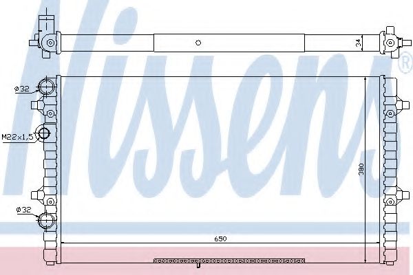 Радиатор охлаждения двигателя NISSENS 67302