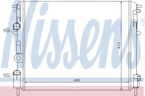 Радиатор охлаждения двигателя NISSENS 63809