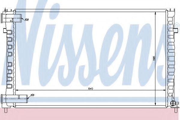 Радиатор охлаждения двигателя NISSENS 61322