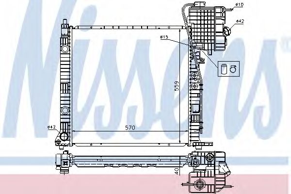 Радиатор охлаждения двигателя NISSENS 62559A