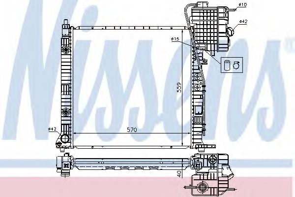 Радиатор охлаждения двигателя NISSENS 62561A