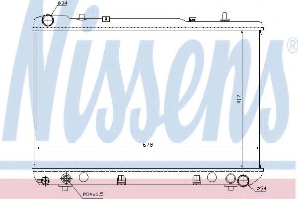 Радиатор охлаждения двигателя NISSENS 61640