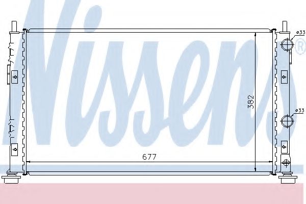 Радиатор охлаждения двигателя NISSENS 61003