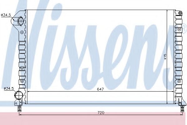 Радиатор охлаждения двигателя NISSENS 61767