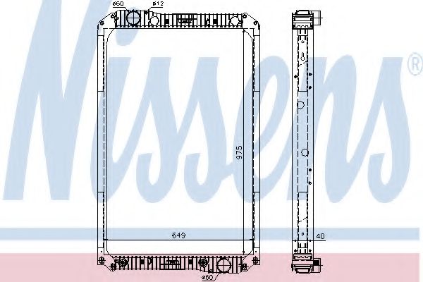 Радиатор охлаждения двигателя NISSENS 62571A