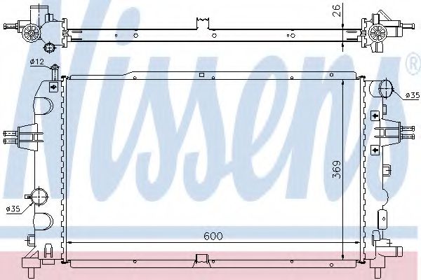 Радиатор охлаждения двигателя NISSENS 63111A