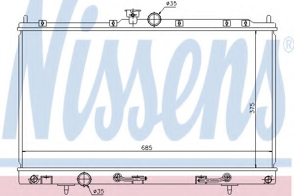 Радиатор охлаждения двигателя NISSENS 62894