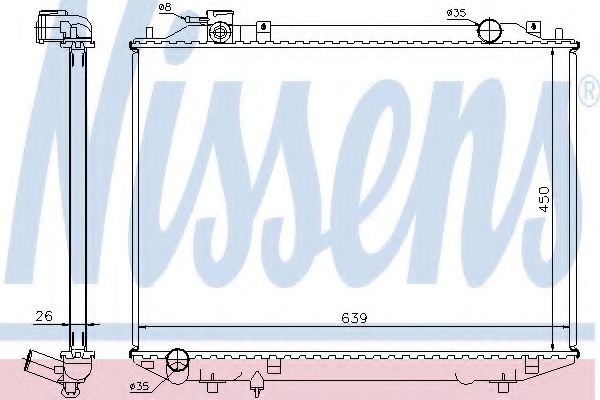 Радиатор охлаждения двигателя NISSENS 62246A