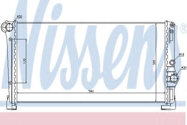 Радиатор охлаждения двигателя NISSENS 68806