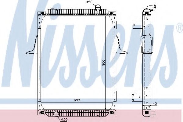 Радиатор охлаждения двигателя NISSENS 63788A