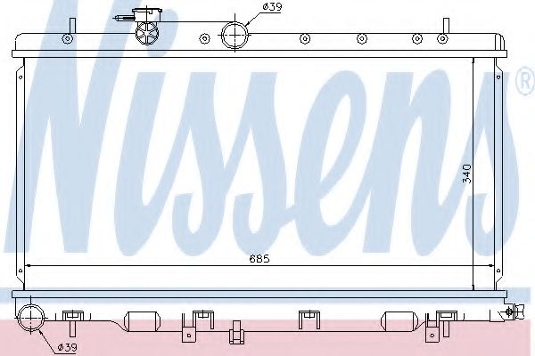 Радиатор охлаждения двигателя NISSENS 67709