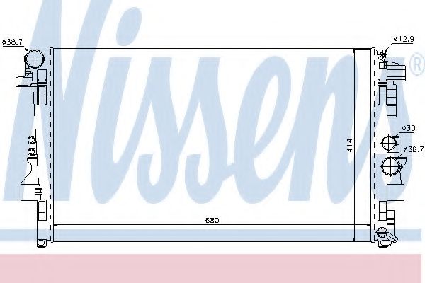 Радиатор охлаждения двигателя NISSENS 62572