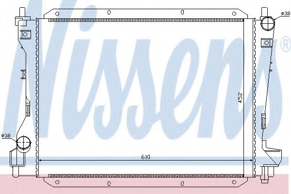 Радиатор охлаждения двигателя NISSENS 66703