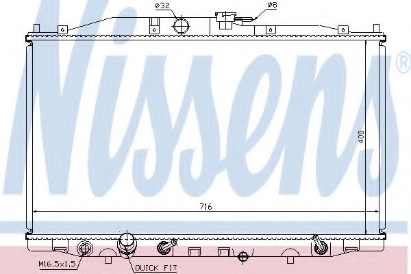 Радиатор охлаждения двигателя NISSENS 68112