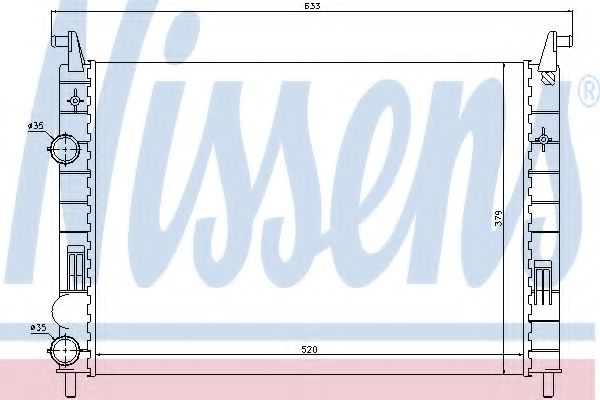 Радиатор охлаждения двигателя NISSENS 61683