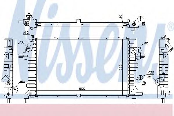 Радиатор охлаждения двигателя NISSENS 63112A