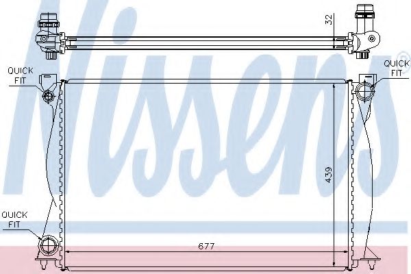 Радиатор охлаждения двигателя NISSENS 60231A