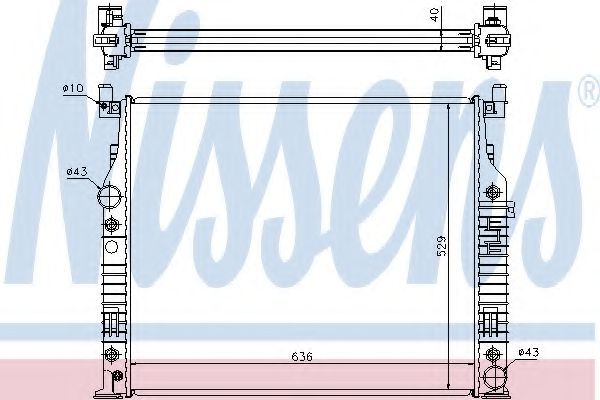 Радиатор охлаждения двигателя NISSENS 62576A