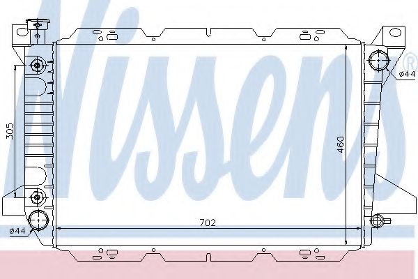 Радиатор охлаждения двигателя NISSENS 620981