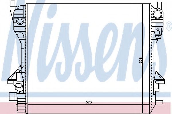 Радиатор охлаждения двигателя NISSENS 66706