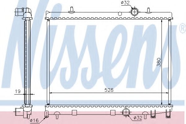 Радиатор охлаждения двигателя NISSENS 63504