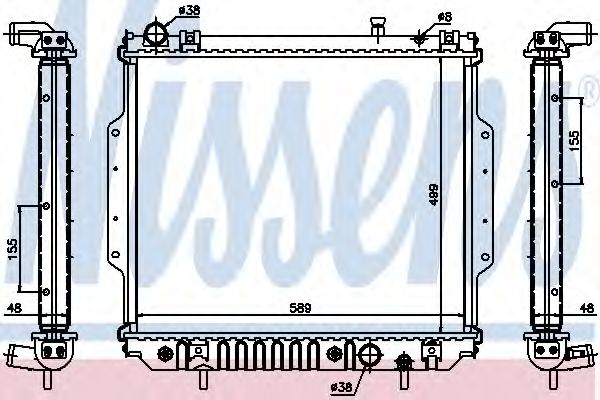 Радиатор охлаждения двигателя NISSENS 61020A