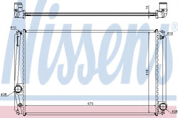 Радиатор охлаждения двигателя NISSENS 64678A