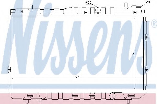 Радиатор охлаждения двигателя NISSENS 66680