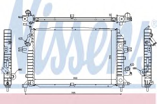 Радиатор охлаждения двигателя NISSENS 630705