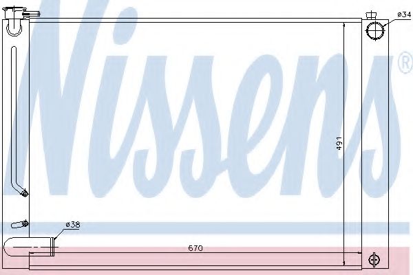 Радиатор охлаждения двигателя NISSENS 64660