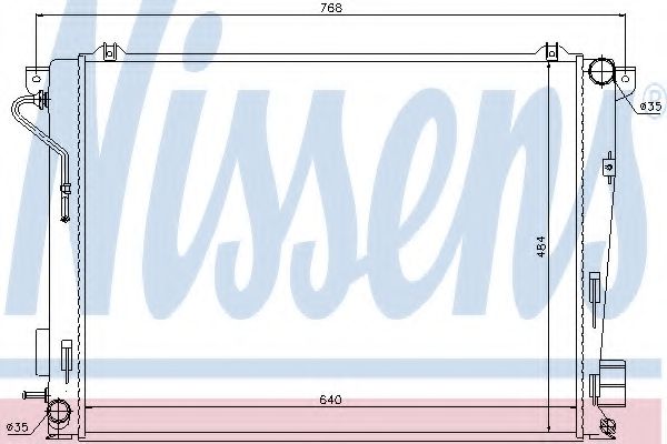 Радиатор охлаждения двигателя NISSENS 67069