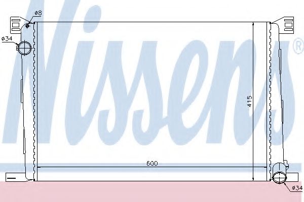 Радиатор охлаждения двигателя NISSENS 69706