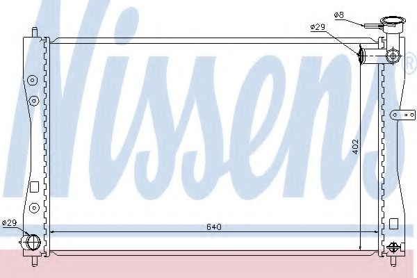 Радиатор охлаждения двигателя NISSENS 68185